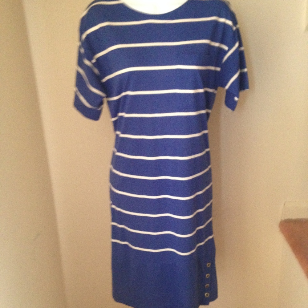Blue & White striped dress